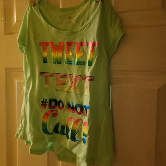 Tweet Text DO NOT CALLHanes Girls Rainbow XS Top NWOT - Picture 1 of 2